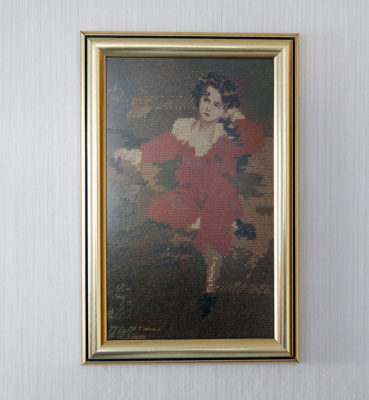 Foto & Immagini: Stickbild Mädchen mit Rahmen, Grösse 24x36cm – Usato da Ottoberg venduto da Diamola