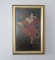 Stickbild Mädchen mit Rahmen, Grösse 24x36cm