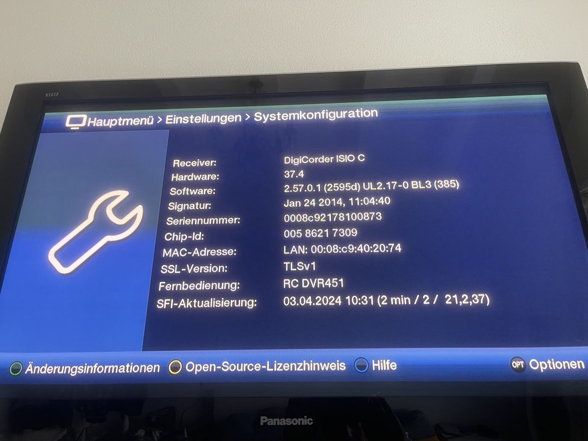 Technisat Ricevitori: TechniSat DigiCorder ISIO C 500GB  – Usato da Adligenswil venduto da th.hi 3