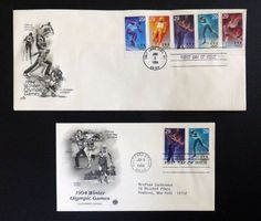 1994 WINTER OLYMPIC GAMES USA CACHET SET 2 FIRST DAY COVER