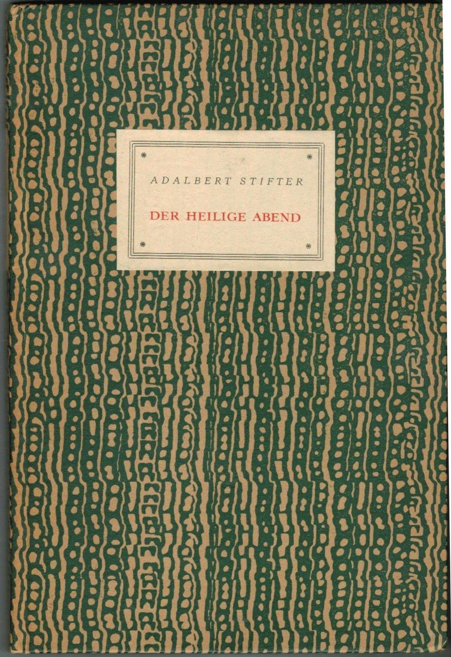 Libri: Adalbert Stifter; der Heilige Abend – Usato da Zürich venduto da tol_b7c7