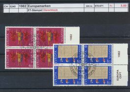 1982 "Europamarken", Viererblock, ET - Stempel