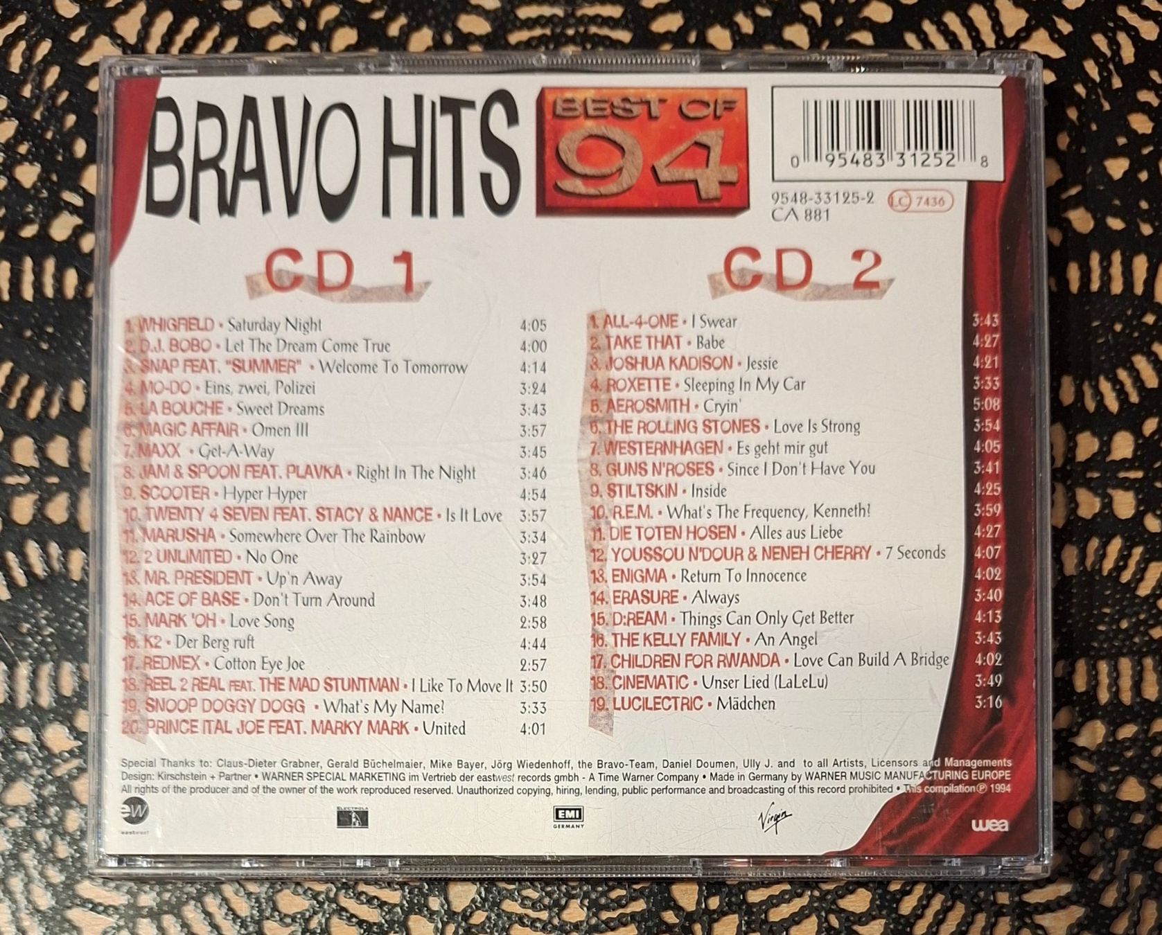 CDs: Bravo Hits - Best Of 94, 2CD Hit Compilation Sampler 1994 – Gebraucht aus Amriswil von Celini3 1