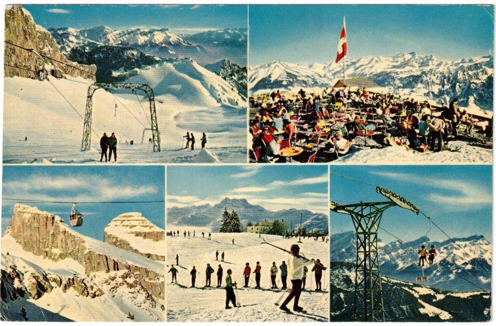 Cartoline postali: Leysin - 5 Bild AK – Usato da Binningen venduto da Mountainrider