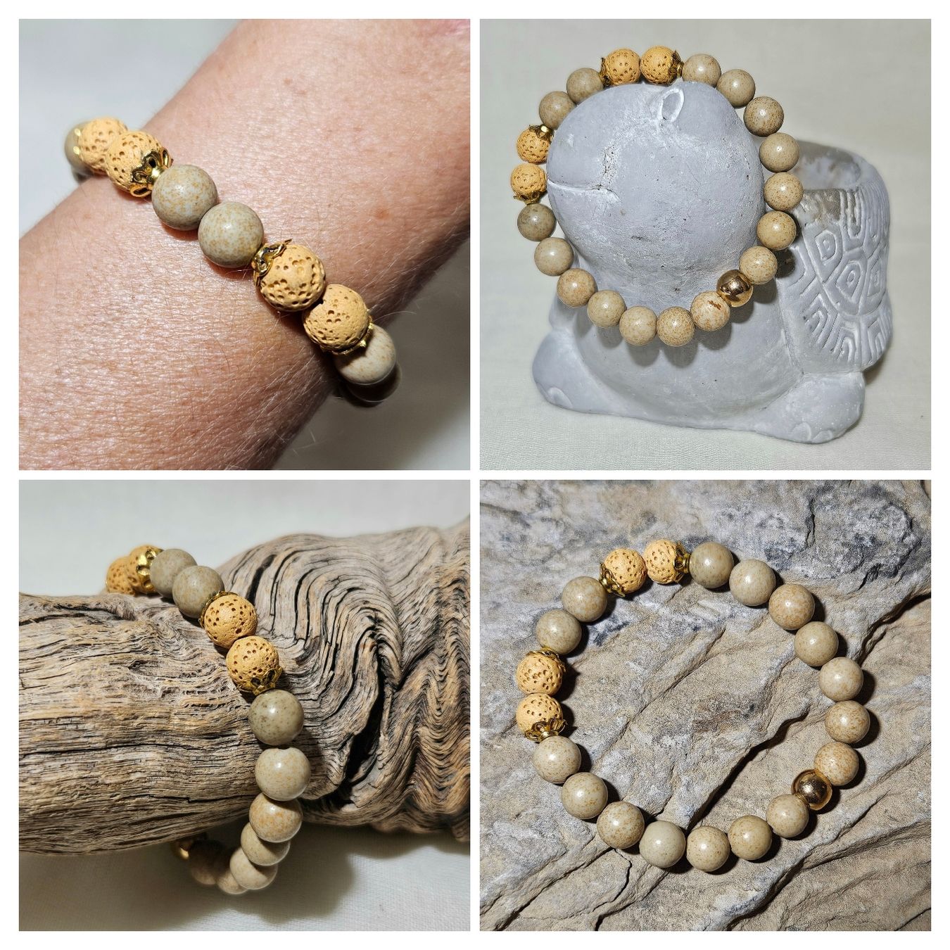 Bracciali & Braccialetti: Steinarmk. mit Lava - Spendenaktion – Nuovo (secondo la descrizione) da Unterkulm venduto da Nachtigall