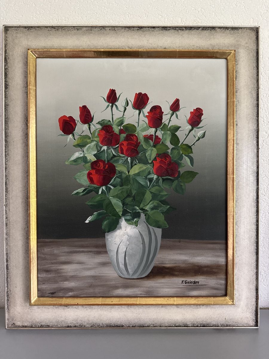 Dipinti: Ölgemälde "Rosen" von Friedel Grieder – Usato da Zürich venduto da Smarties13