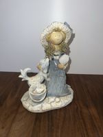 Dekofigur Mädchen mit Hund und Muschel Maritime