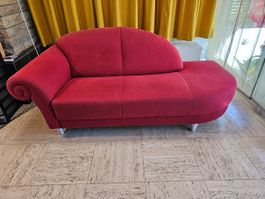 Rotes Sofa, Recamiere, nur 1 Fr. , sofort abzuholen