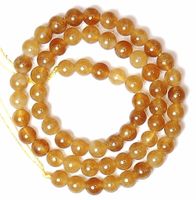 1 Strang echte natürliche Imperial (Gold)-Topas Perlen 6 mm