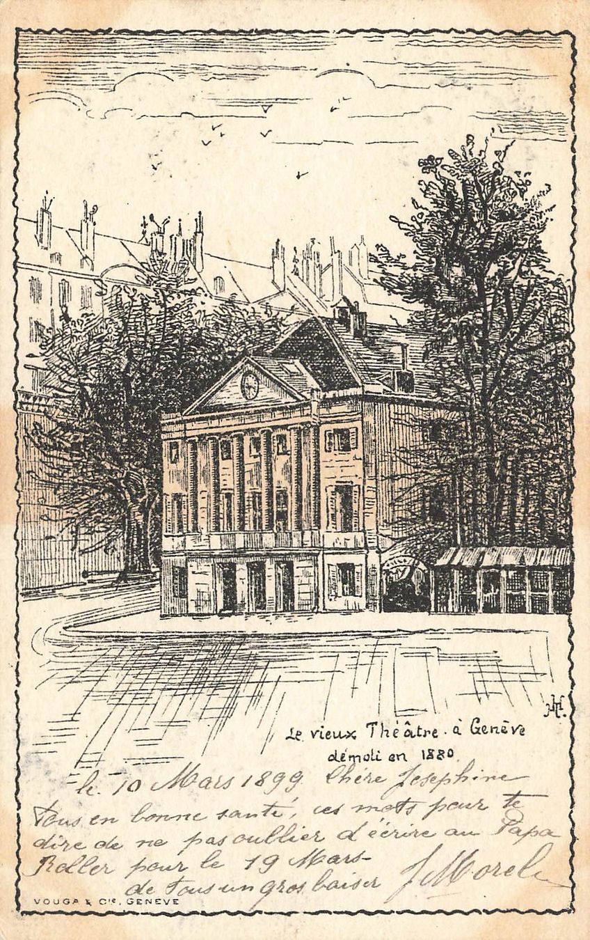 Ansichtskarten: Geneve Theatre 1899 – Gebraucht aus Biasca von Blenio71