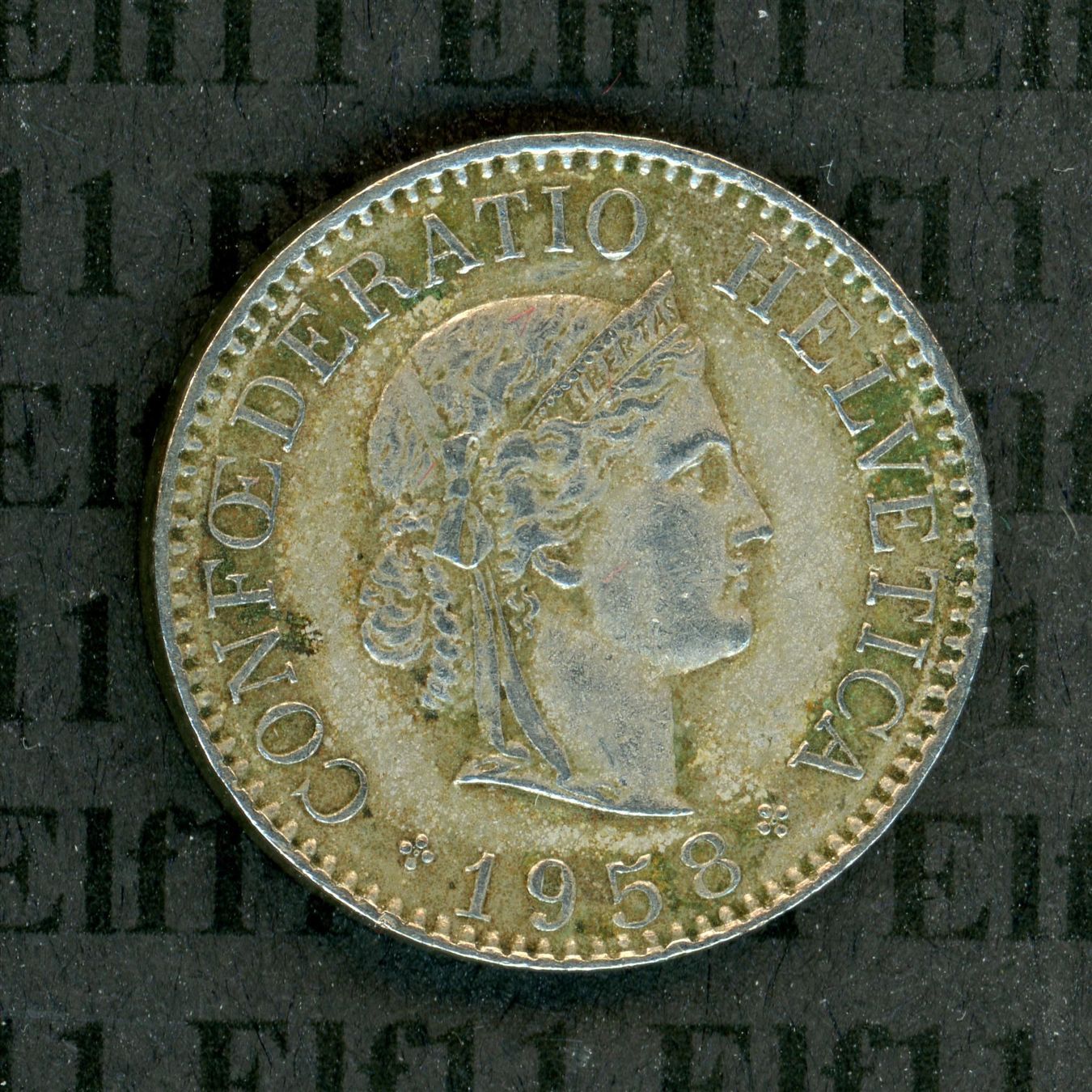 Tutti le monete: CHF___0.10 1958 vz 10 Rappen – Usato da Widnau venduto da Elf11