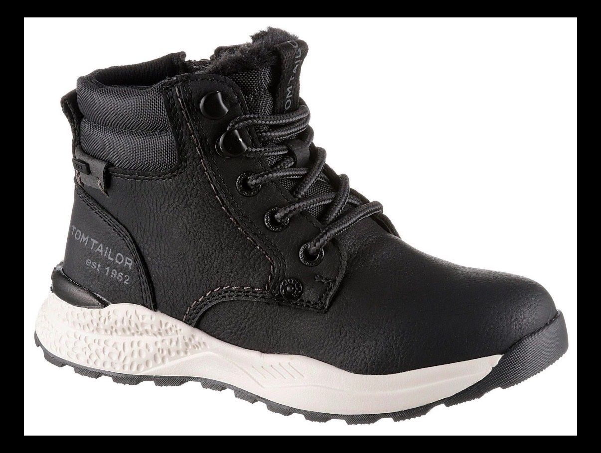 Tom Tailor Scarpe per ragazzi: TOM TAILOR Winterstiefel mit weich abgepolstertem Schaftrand – Usato da Bassersdorf venduto da Michix2