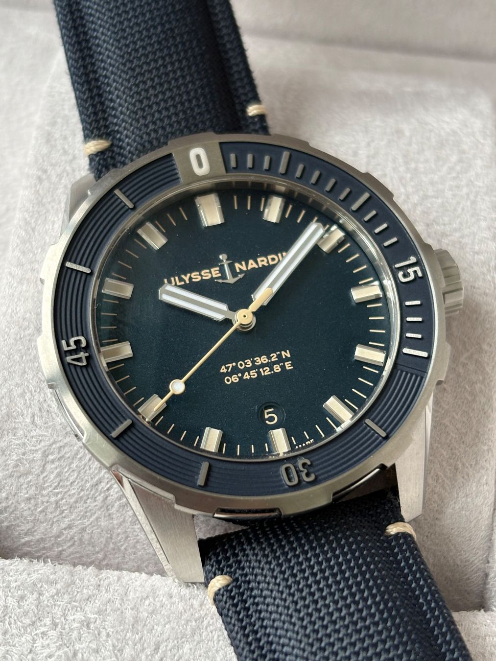 Ulysse Nardin Orologi: Ulysse Nardin Diver 42 Blue Fullset – Usato da Birsfelden venduto da Mynos