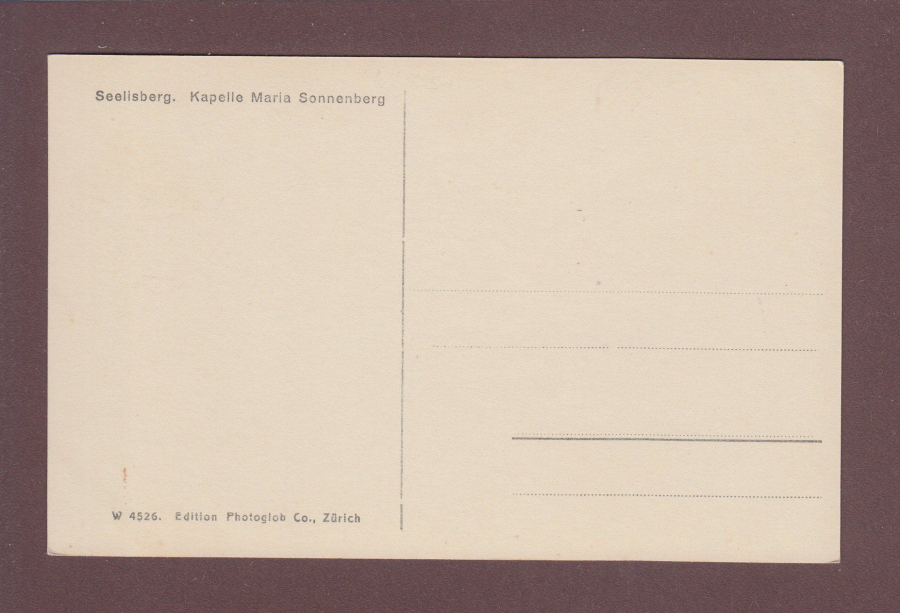 Cartoline postali: SEELISBERG - Kapelle Maria Sonnenberg – Usato da Pully venduto da nicecards 1