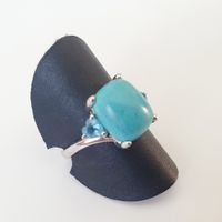 Damenring, Türkis Ring, Silber 925, Gr 18.2 mm,💍💎