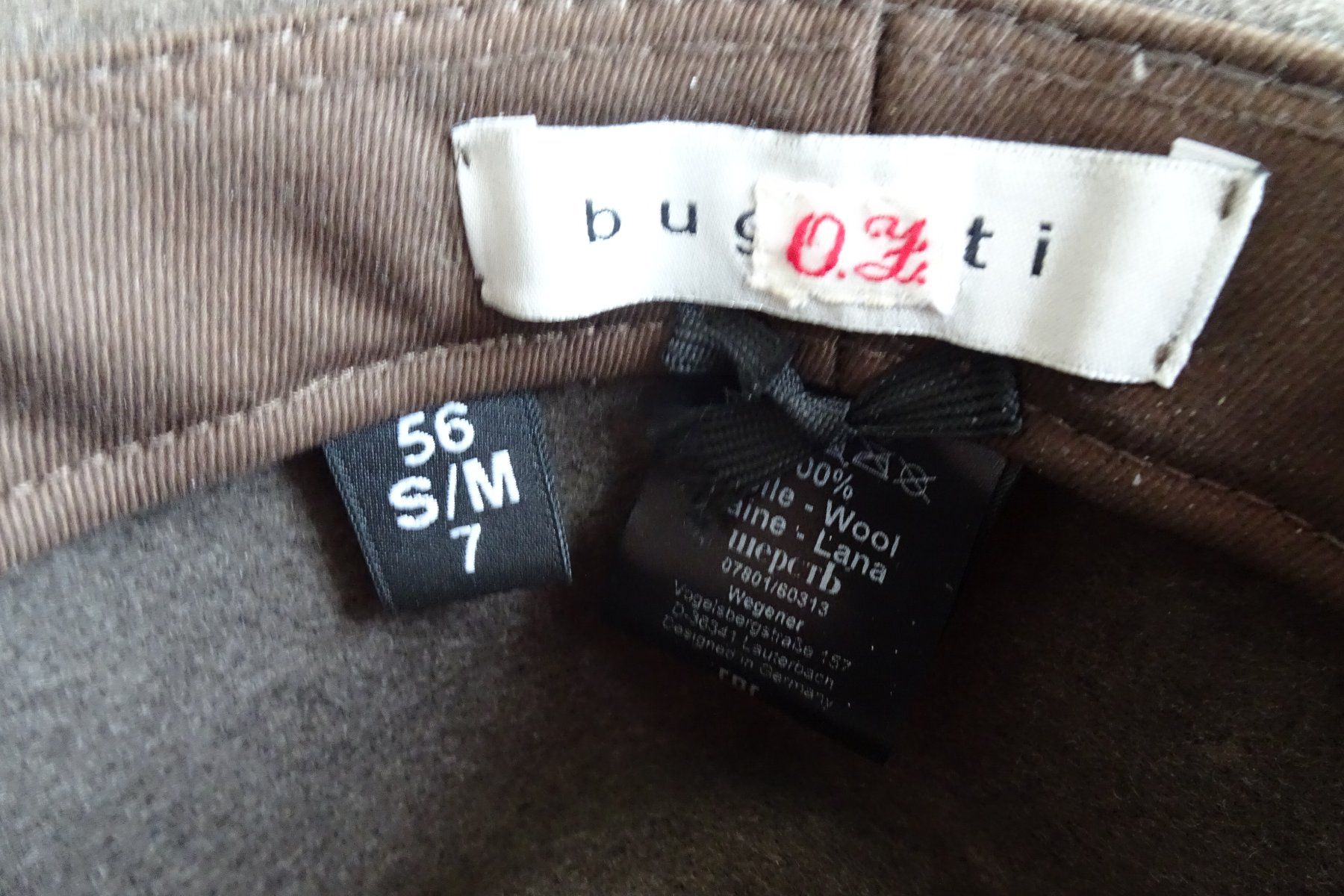 Copricapi, berretti & cappellini: edler Bugatti Hut aus Wolle Gr. 56, braun – Usato da Strengelbach venduto da schmetterling20 3