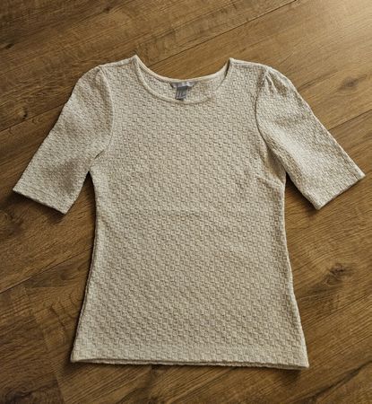 H&M Shirt, Beige, Grösse XS.