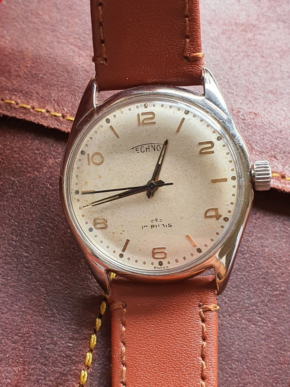 Orologi: Technos 17 Rubis Handaufzug AZ035 – Usato da Uster venduto da Allezeit 5