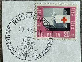 Rüschlikon Zürichsee links - Ausflugsziel Pfnüselküste 1963
