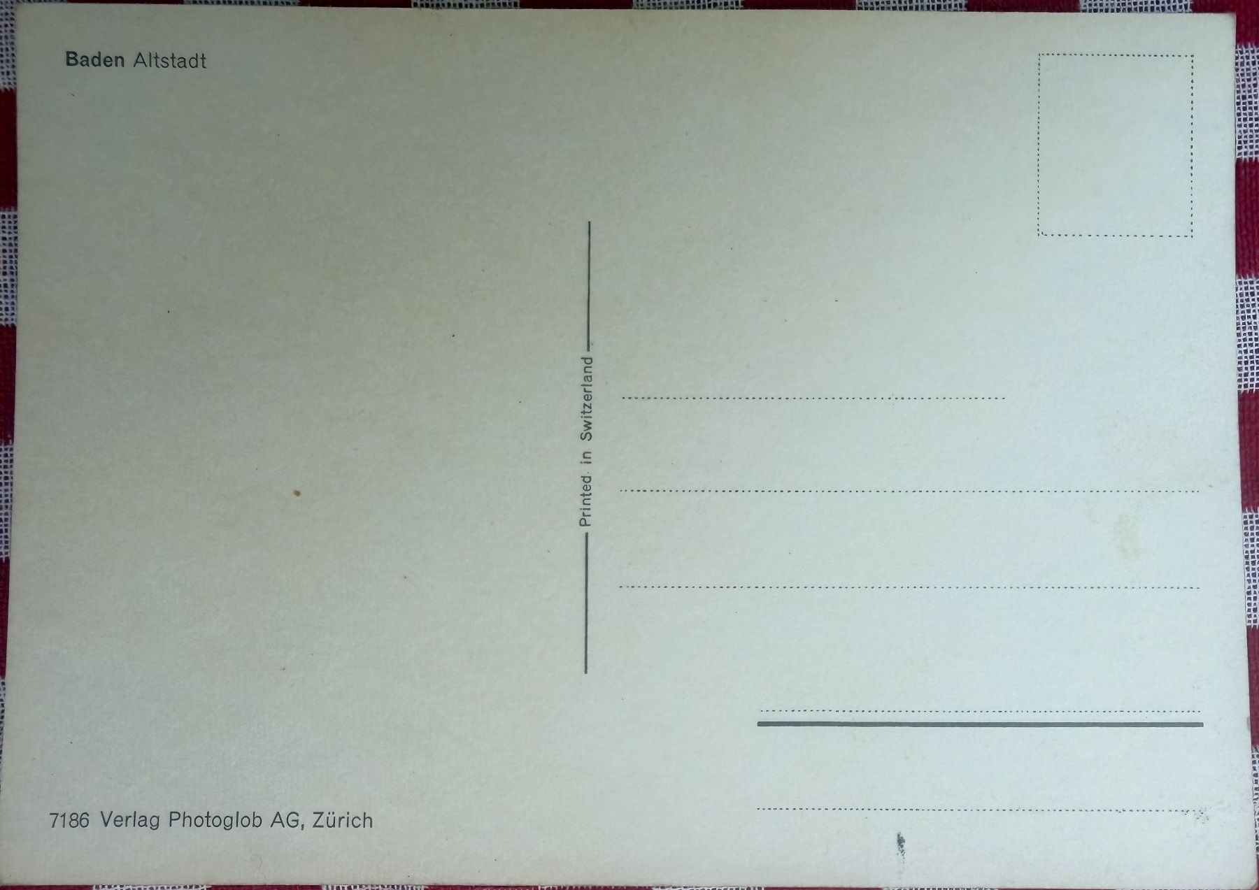 Cartes postales: BADEN - Altstadt - Ansichtskarte – D'occasion à Tegerfelden par siebenmacky 1