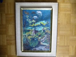 GEMÄLDE  HINTER  GLAS  V0N  FRITZ  PREISIG