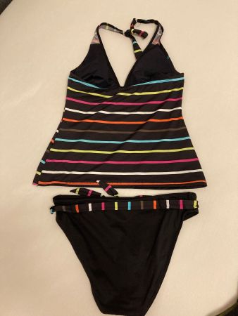 Beldona Tankini Set mit Tuch, gestreift, Grösse 36/S Top