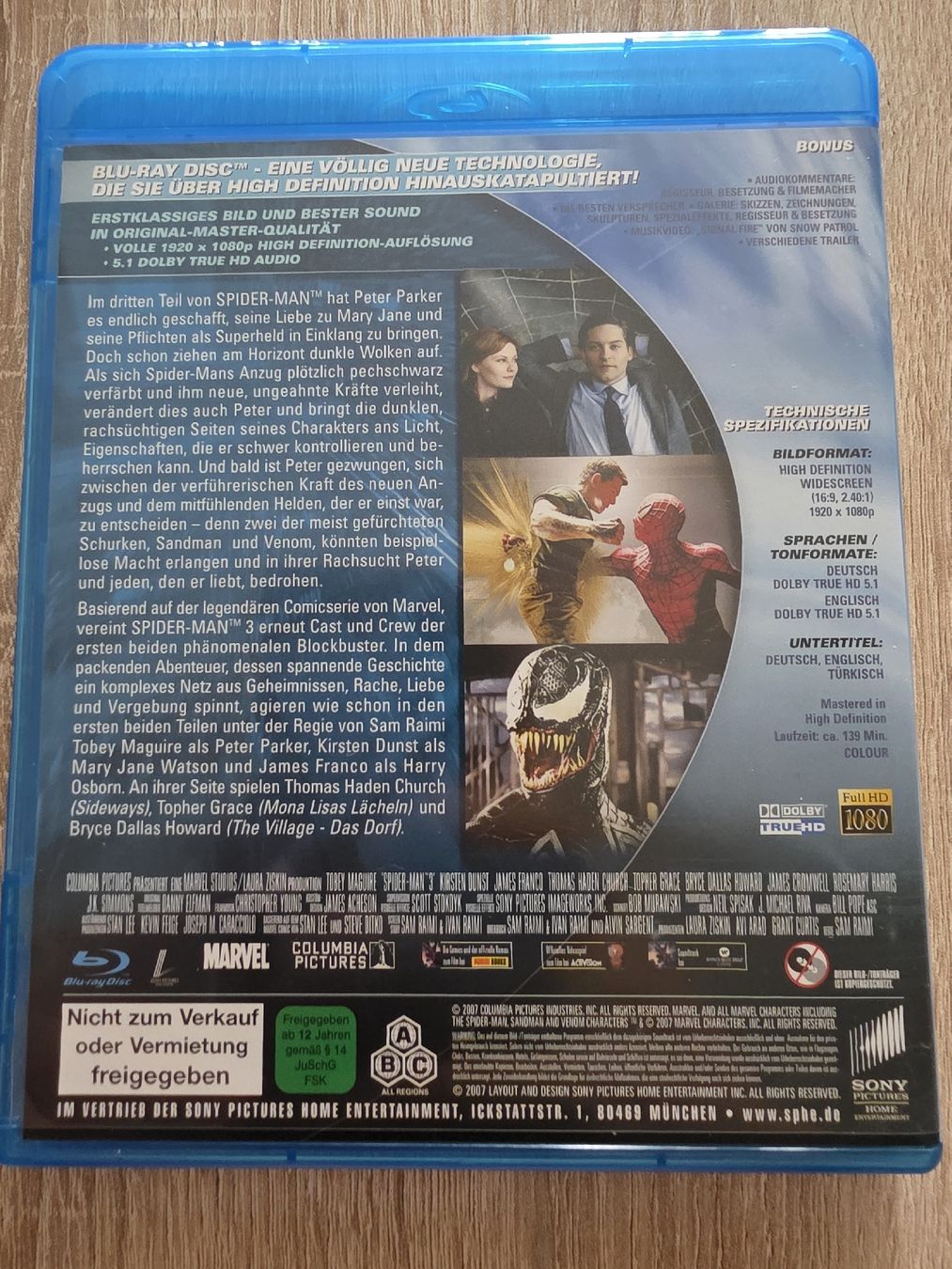 Alle DVDs: Spider-Man 3 Blu-ray Film  – Gebraucht aus Zürich von P-editon 1