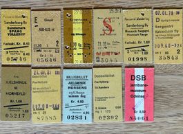 11 Billette Dänemark, Tickets, Bahn, Eisenbahn ab 1952
