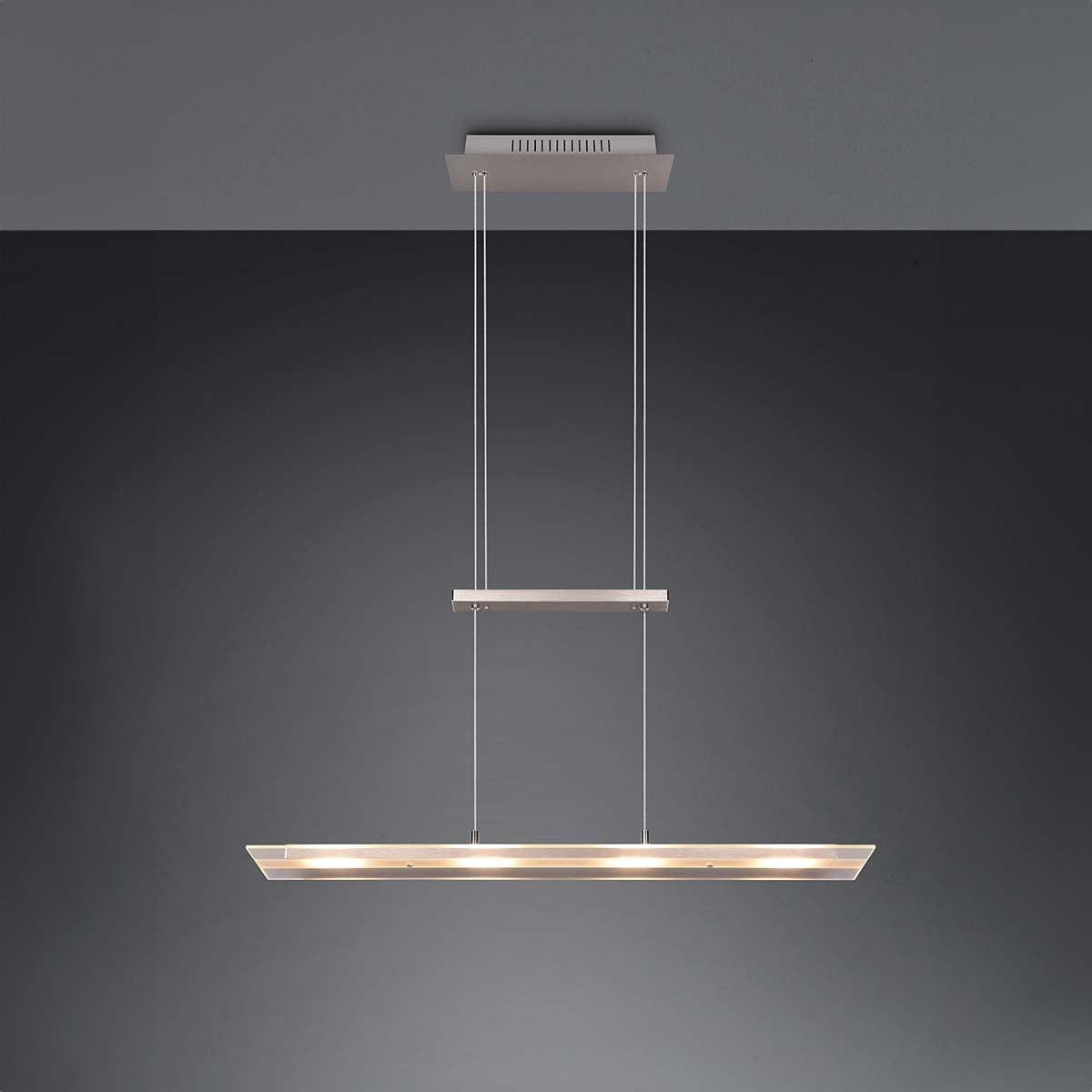 Lampadari & plafoniere: LED Pendelleuchte, Nickel, 80 cm x 12 cm – Nuovo (secondo la descrizione) da Kreuzlingen venduto da Smart-Light 6