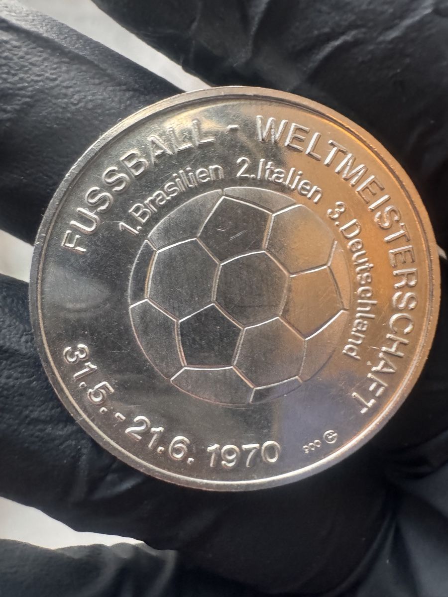 Medaglie: Fussball WM 1970 Silbermedaille – Usato da Birsfelden venduto da Berg41_7