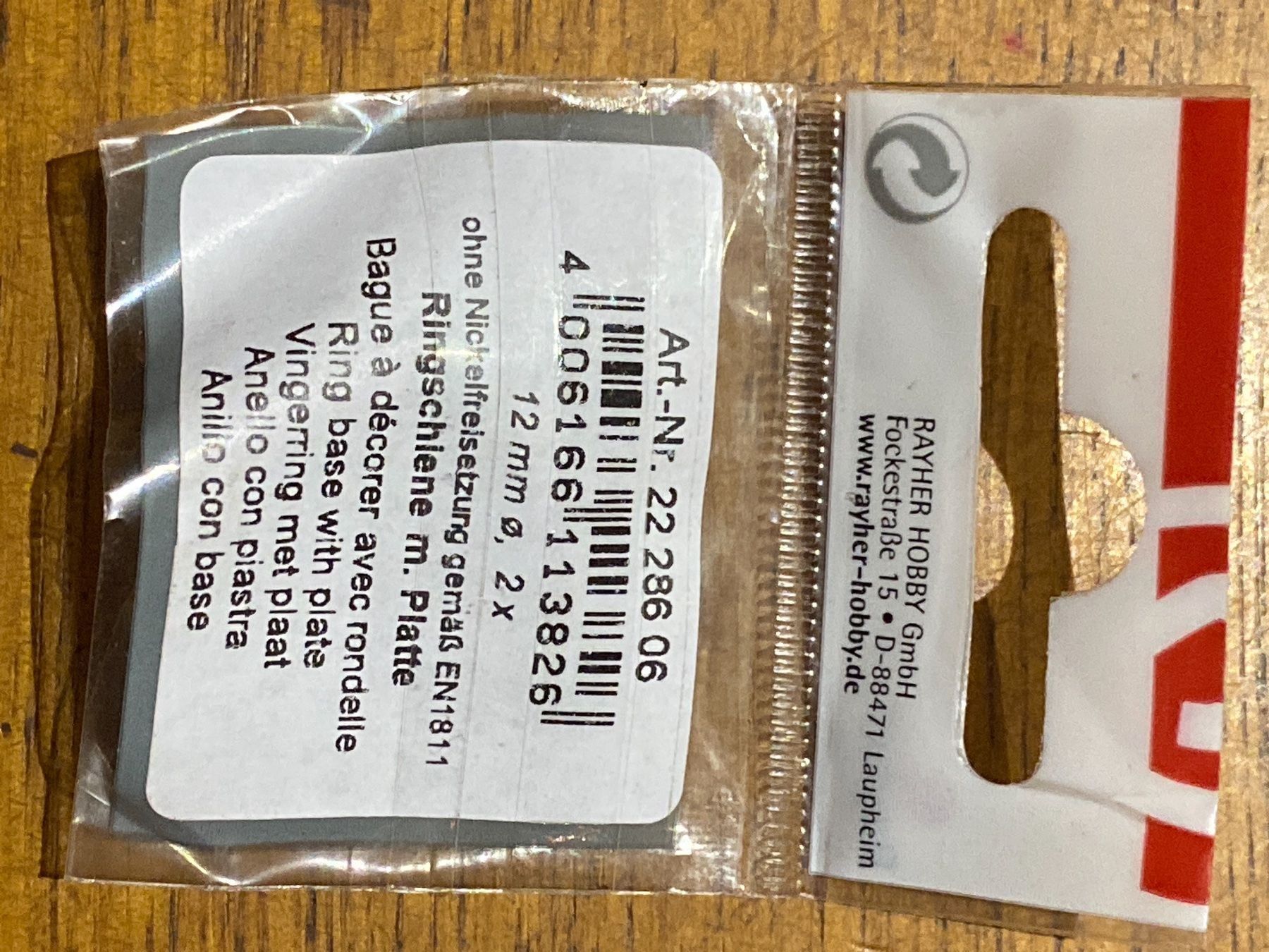 Bastelsets: Ringschiene platte bague décorer 2228606 – Neu und originalverpackt aus Lajoux JU von Briard0 1