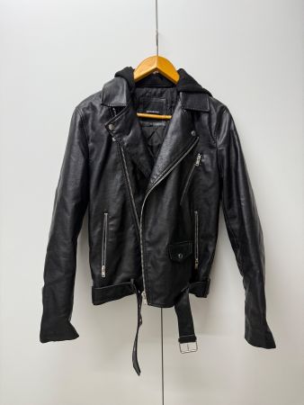 Clockhouse Lederjacke Schwarz, Unisex, Grösse XS/M