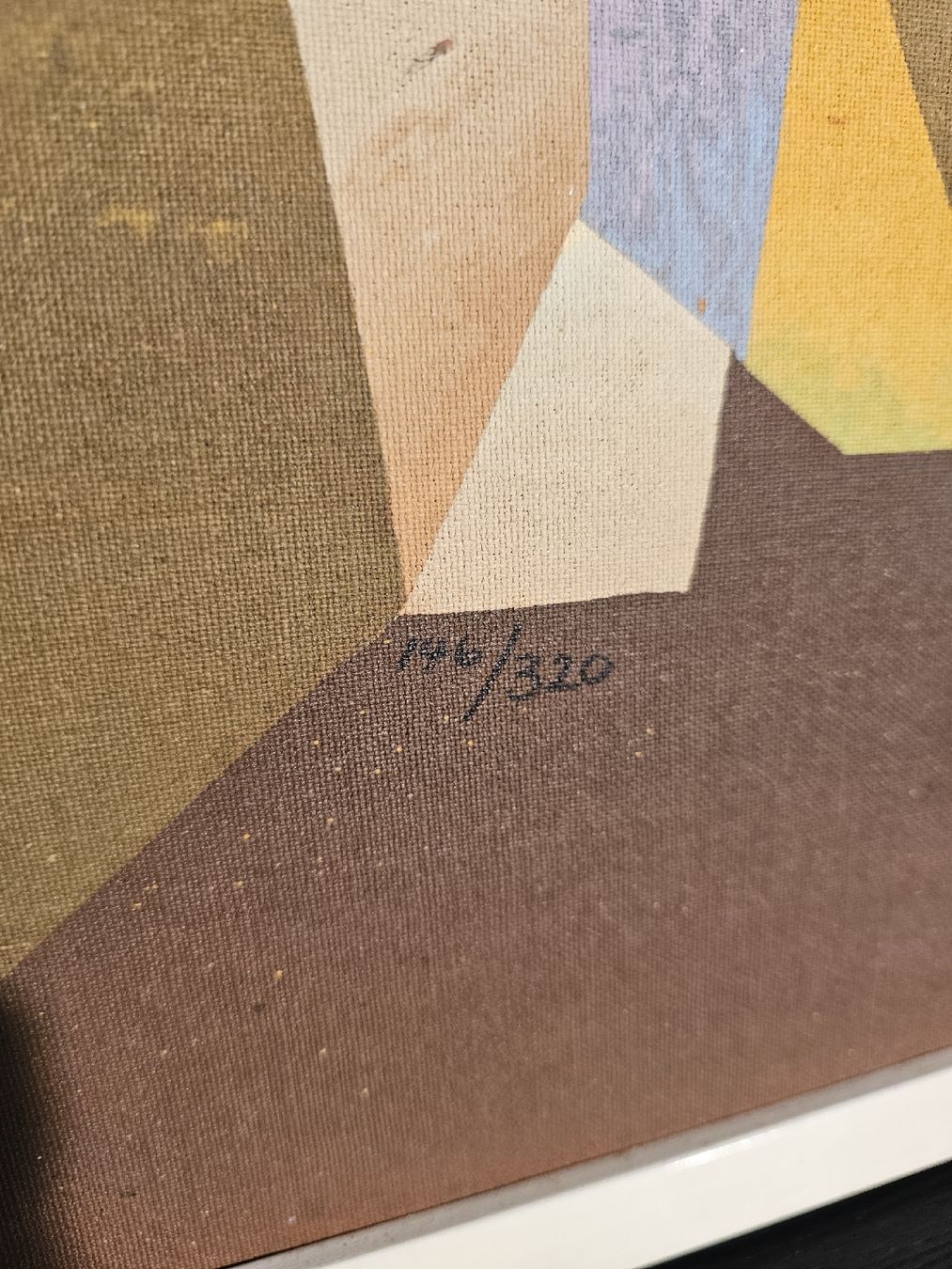 Grafica & Litografie: Abstraktes Gemälde mit geometrischen Formen, gerahmt – Usato da Meisterschwanden venduto da Luluku 2