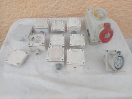 Steckdosen Set 11 Stk. Industriesteckdosen gebraucht