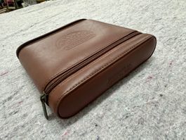 Premium Leather Cedar-Lined Cigar Humidor - Portable Travel