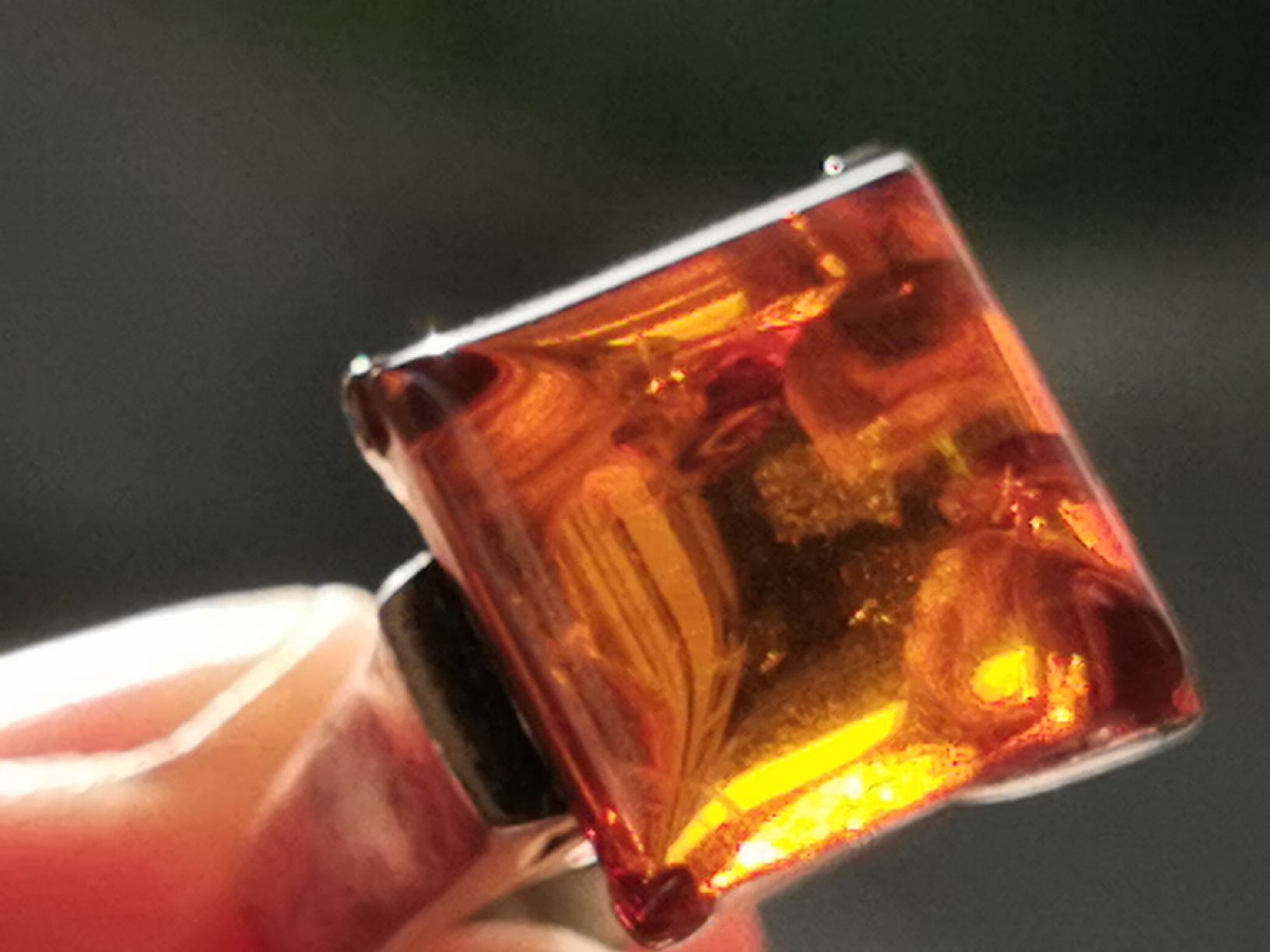 Ringe: Damen Silber 925 Ring mit Bernstein  – Gebraucht aus Schlieren von vlalif 4