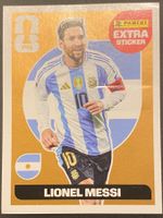Panini FIFA Extra Sticker Lionel Messi neu Gold