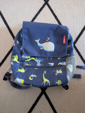 Kinderrucksack Reisenthel blau mit Tiermotiven Neu