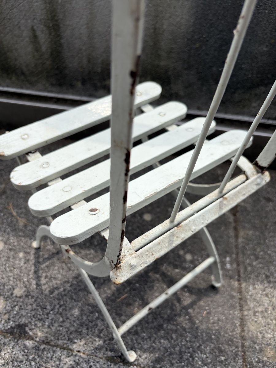 Sedie: Ancienne Petite Chaise Pliante de Jardin – Usato da Vallamand venduto da Bricbracbroc82 5