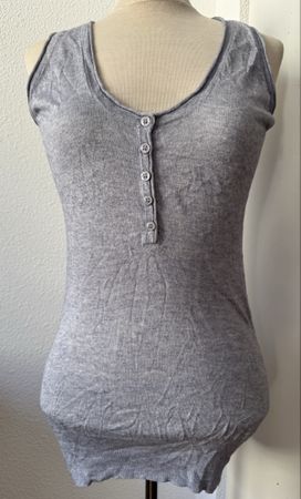 Top gris bleuté, taille 4, bambou cachemire