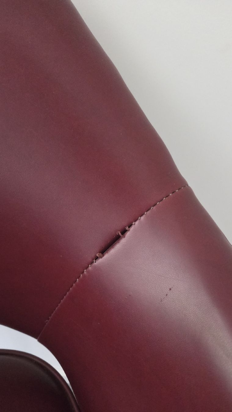 Poltrone: Retro Sessel / Stuhl, dunkelrot, Kunstleder – Usato da Zürich venduto da admyre 3