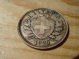 (D1) Départ 1 CHF 2 Rappen 1929