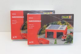 2x Faller 130161 Fahrzeughalle 2ständig Feuerwehr NEUWERTIG