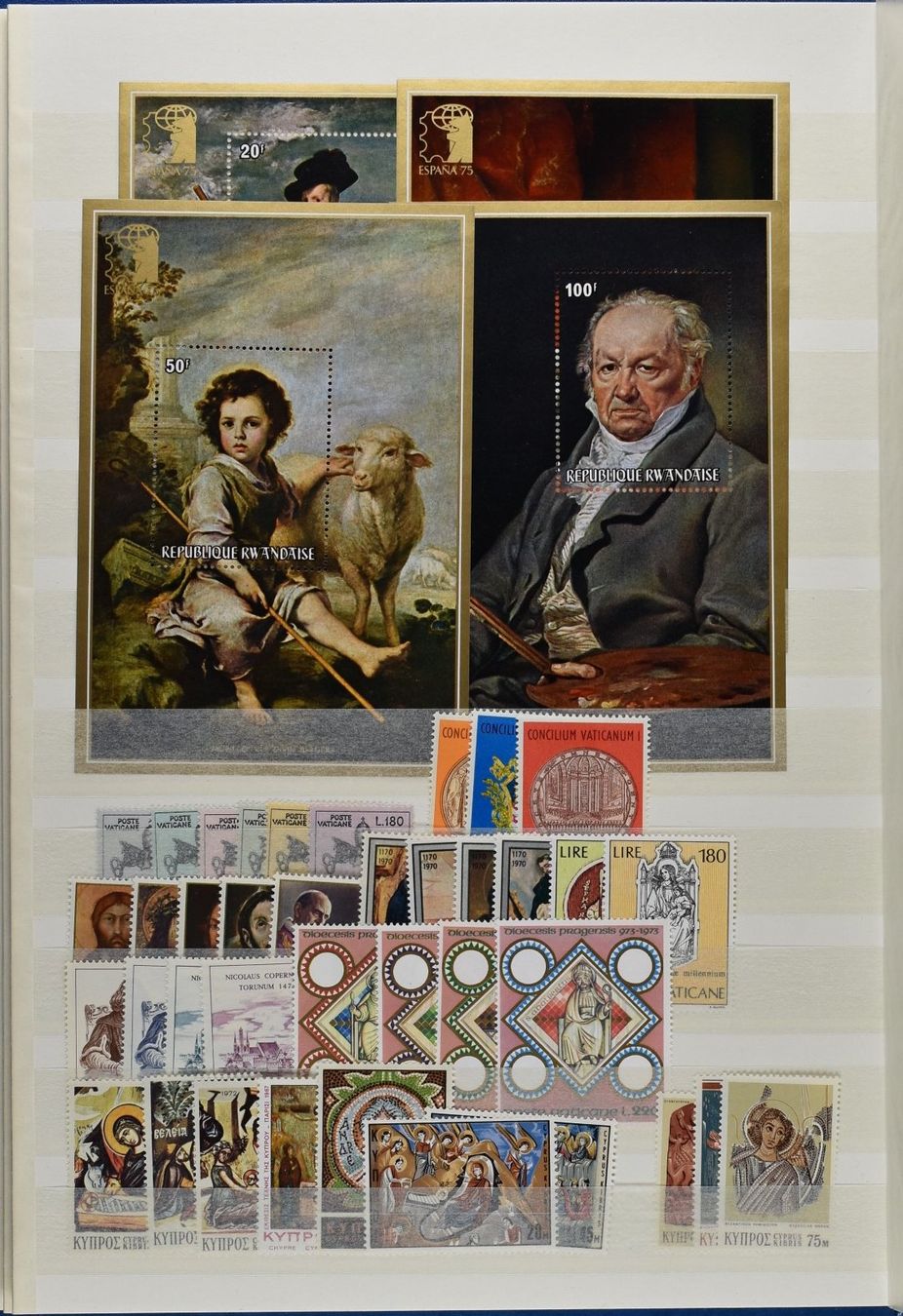 Tutti i francobolli: SAMMLUNG GEMÄLDE-BRIEFMARKEN, ZWEI ALBEN VOLL postfrisch – Usato da Wetzikon ZH venduto da Philimpex 1
