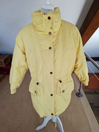 Daunenjacke von Linearex, Gr. 36- 38, gelb, Vintage Style!