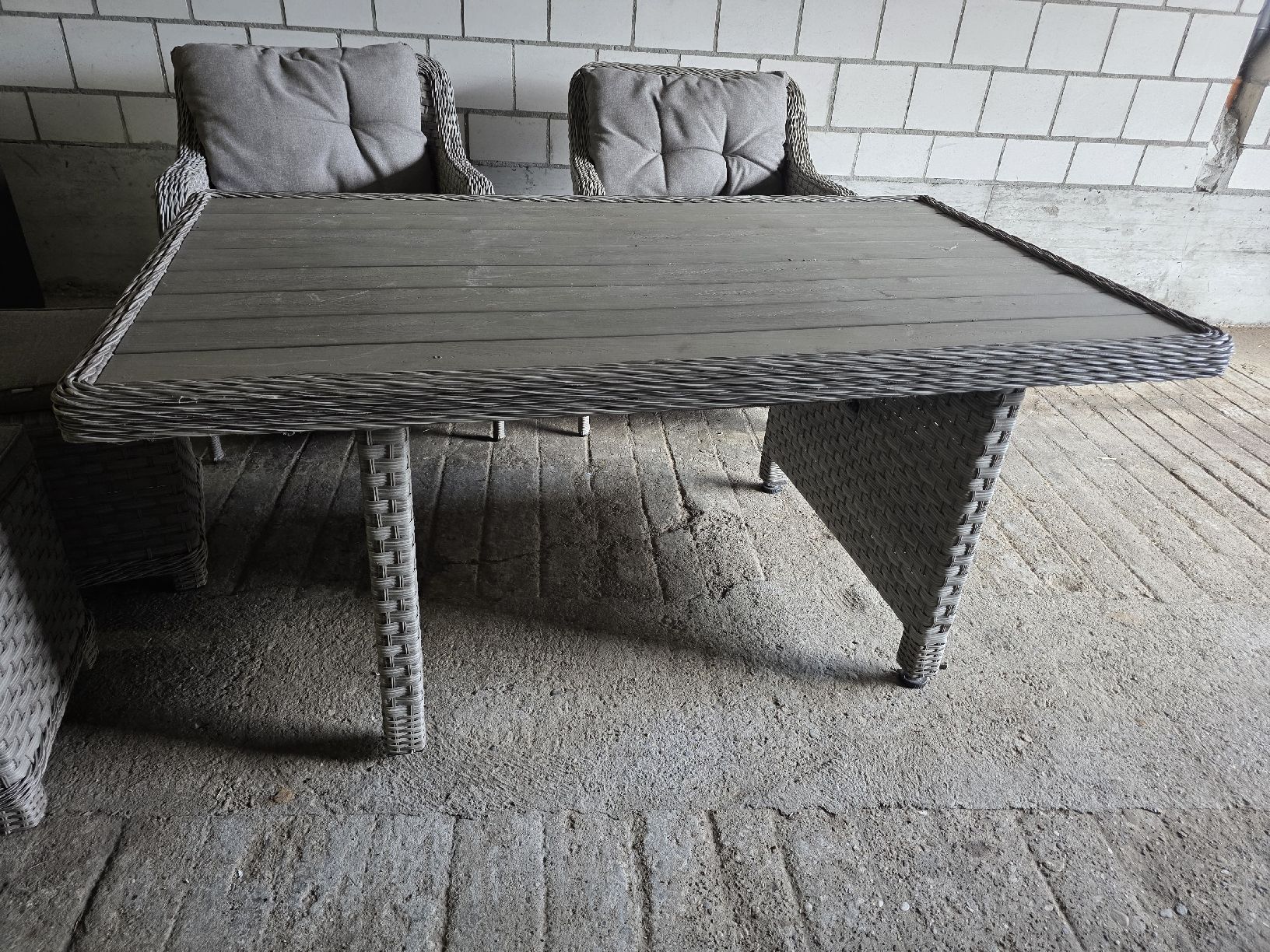Set de table et chaises: Gartenmöbelset Polyrattan 6-teilig  – D'occasion à Bözberg par Escavado 4