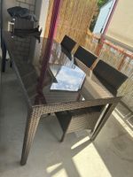 Rattan Gartentisch inkl. 8 Stühle