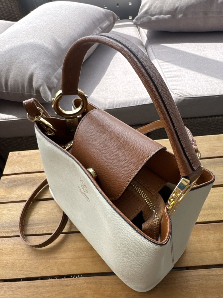 Taschen für Damen: Handtasche weiss braun – Neu (gemäss Beschreibung) aus Hittnau von Sunsetdreamer 2