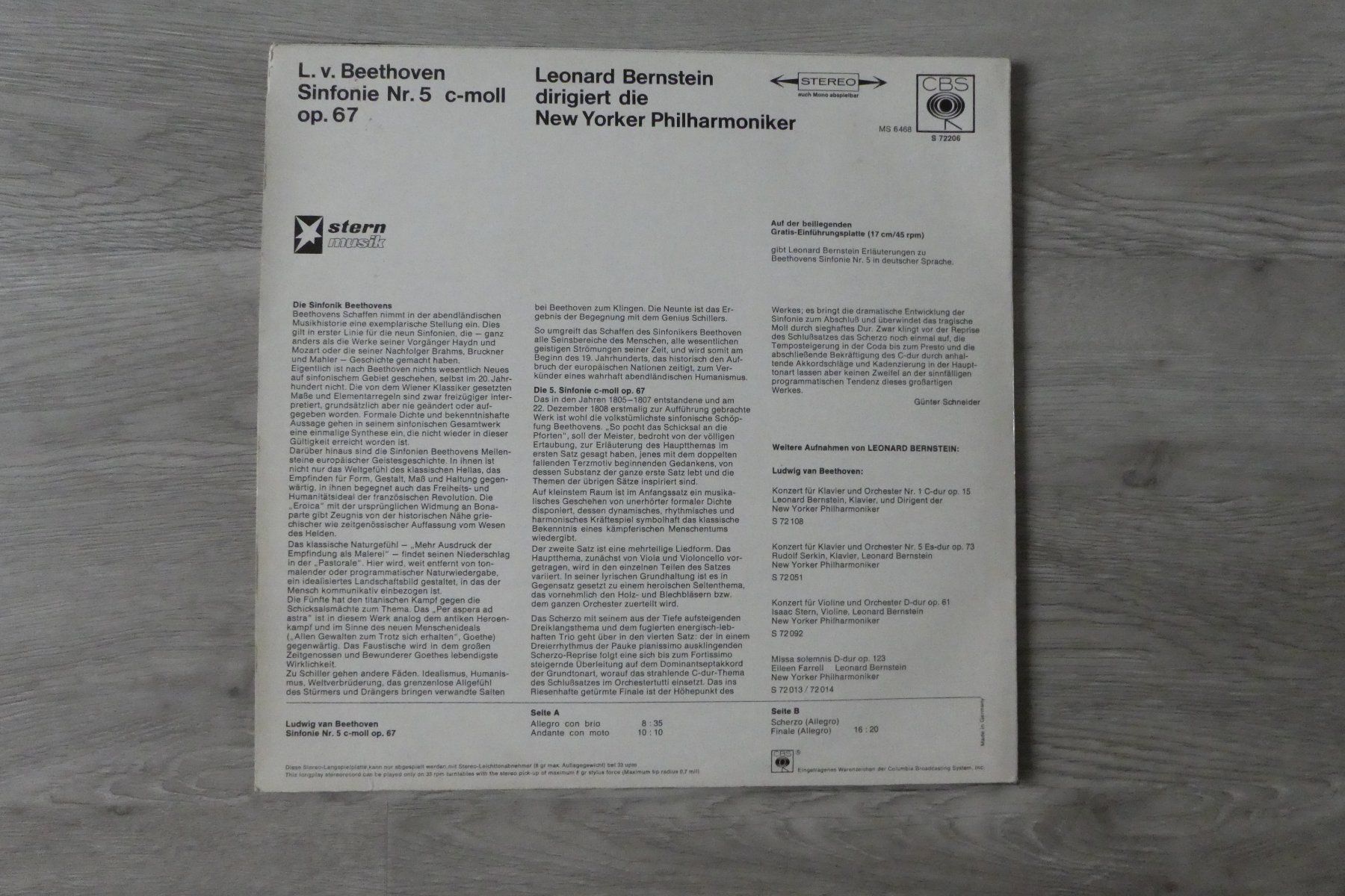 Schallplatten: New Yorker Philharmoniker Lp. – Gebraucht aus Andelfingen von Annegret06 1