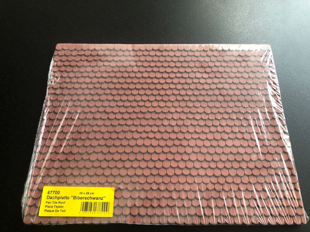Vollmer 47350 N Dachplatten Biberschwanz-Ziegel Aus Kunststoff – Für Modelleisenbahnen & Dioramen